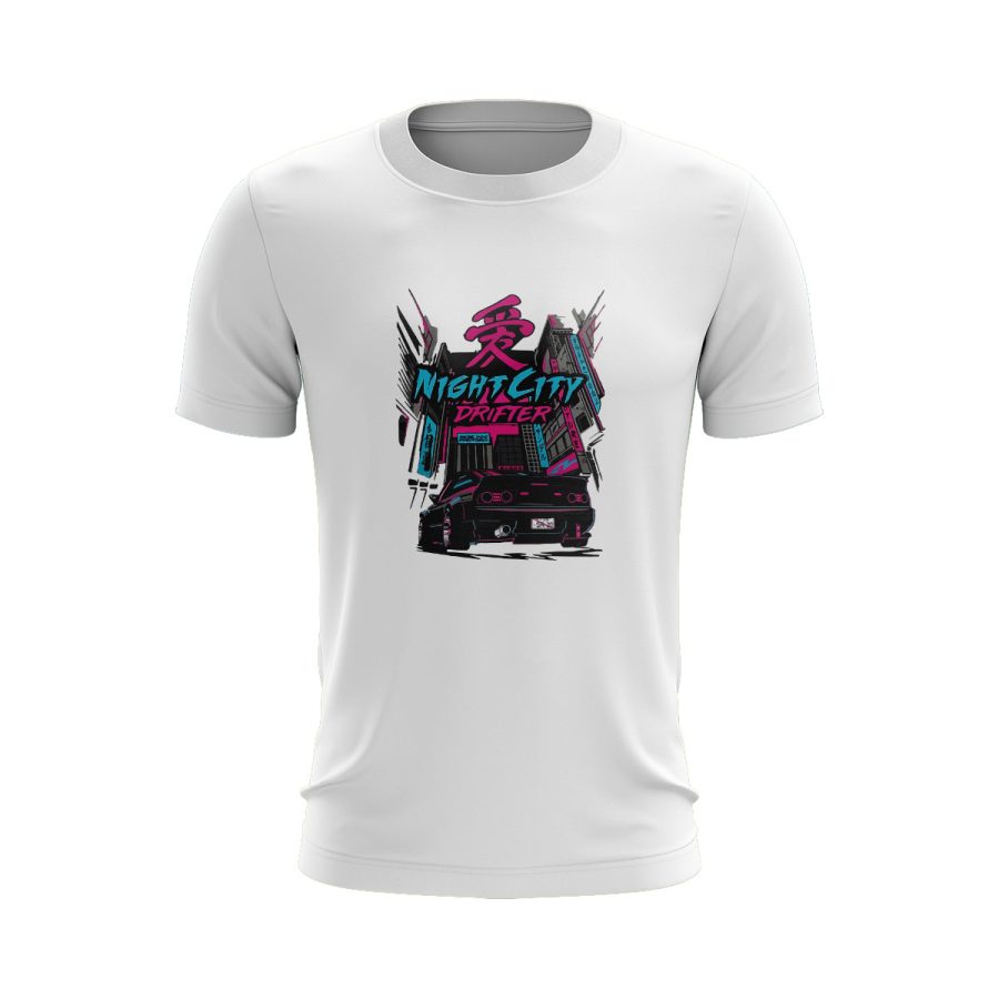 night city drifter drift graphic t shirt sticker