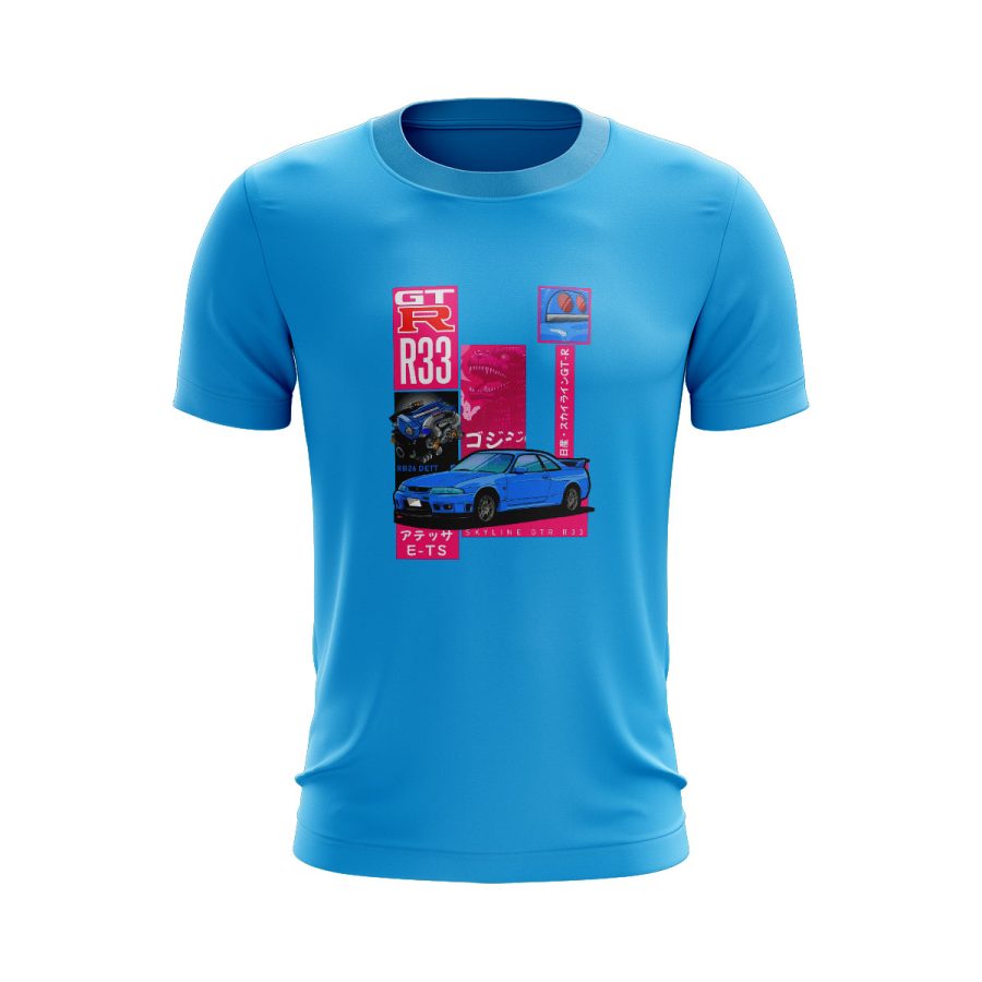 nissan skyline r33 jdm drift machine graphic t shirt sticker