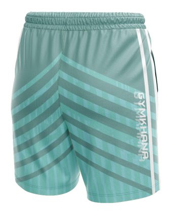 diagonal striped teal shadeprint pattern sublimated shorts polyester lycra all over print