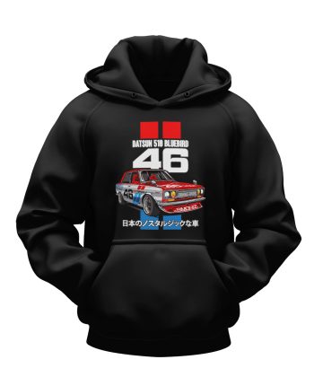 Japanese Car Art JDM Hoodies nissan datsun bluebird DTF Sticker all over print sublimated polo shirt