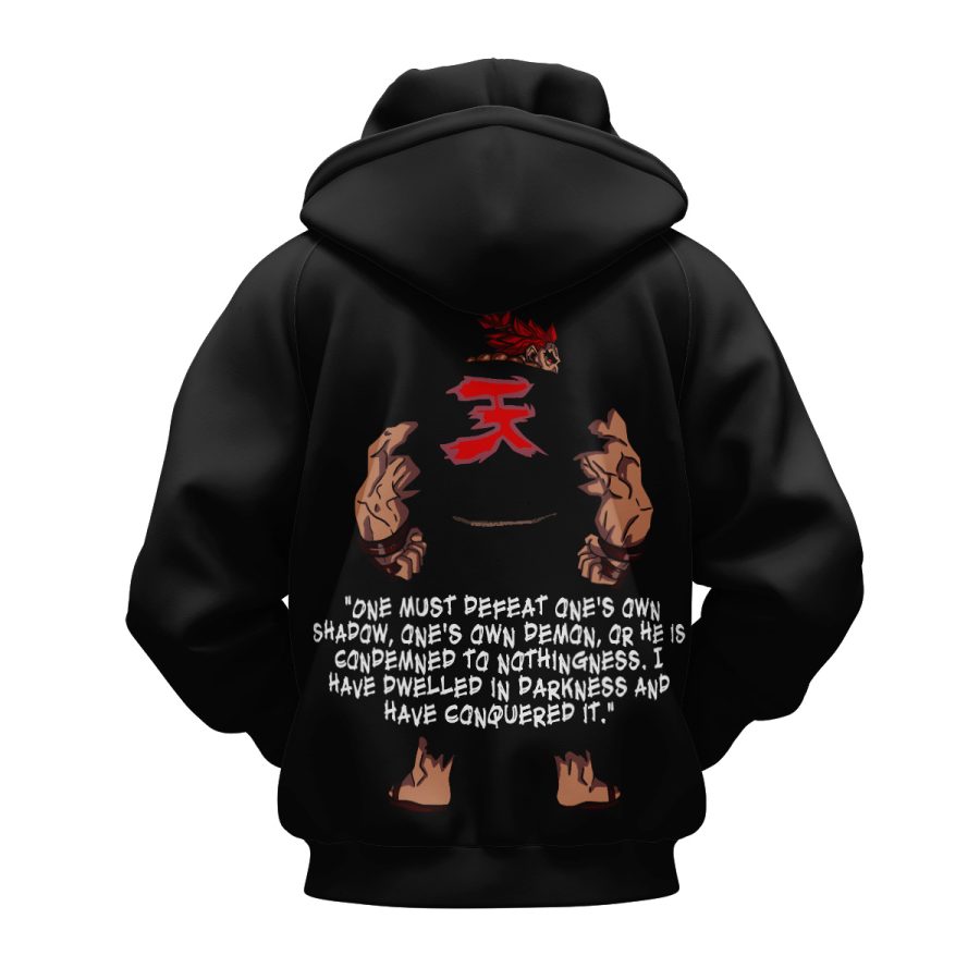 street fighter ryu ken akuma anime movie gaming digital graphic Hoodies DTF Sticker all over print sublimated polo shirt