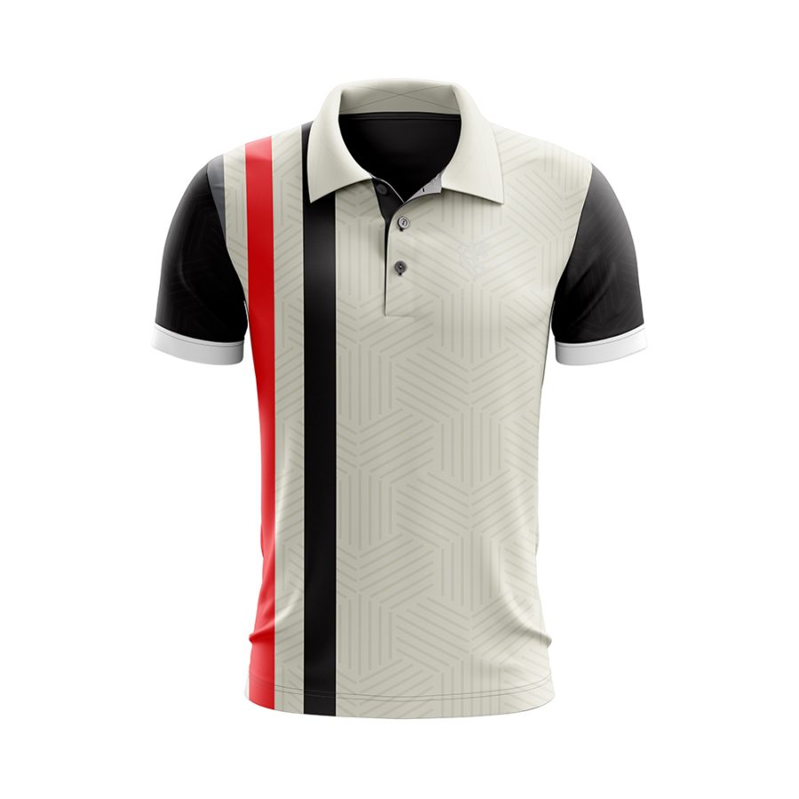 Abstre Striped print graphic all over print sublimated Golf Sports Dry Fit Polo Shirt