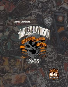 design of The Iron Legacy, a lightweight Hooded T-Shirt Pakistan with a Harley-Davidson skull design.