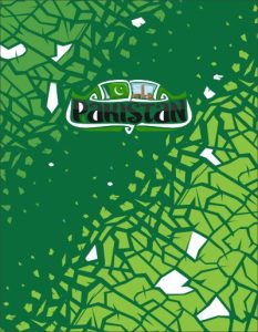 design of The Emerald Shard, a modern green Pakistan Long Sleeve Shirt with a stylized logo