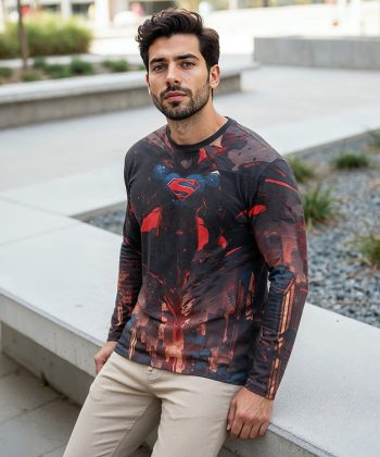 Last Son of Krypton dark powerful Superman Long Sleeve Shirt sublimation all over print full sleeve tshirt