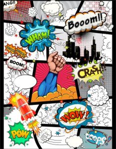 design of The Kapow!, a vibrant pop art Comic Book Hoodie Pakistan. 