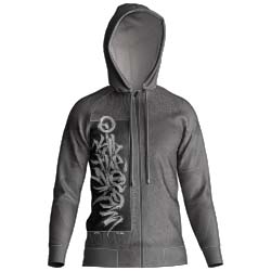 Nomad Allama Iqbal printed zipper hoodie pakistan front view