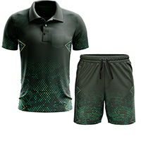 design of the Mycelium Men's Co-ord Set Pakistan (Polo and Shorts) with organic pattern