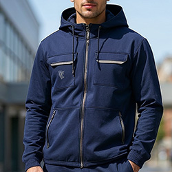 Close-up of Neo-Flex premium scuba hoodie pakistan utility pockets