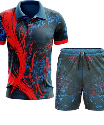 front view of the Adrenaline Mens Gym Set Pakistan highlighting the Lycra Mesh fabric.