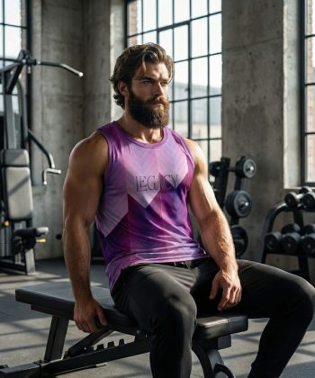 all over print sublimated amethyst sleeveless shirt vest