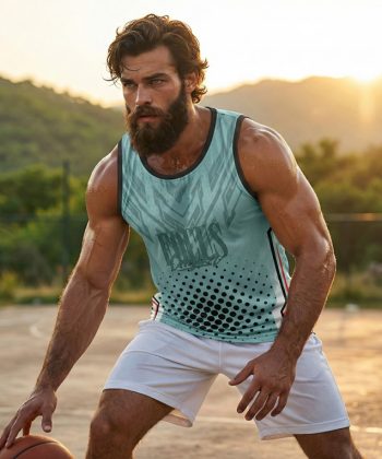 all over print sublimated circuit sleeveless shirt vest front view