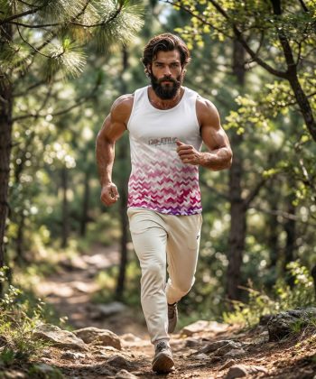 all over print sublimated flux sleeveless shirt vest front view