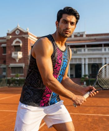 all over print sublimated haka sleeveless shirt vest front view