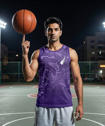 all over print sublimated haze sleeveless shirt vest front view