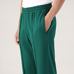 mens cotton terry trouser straight fit relaxed leg left side front