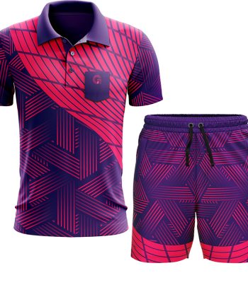 Front view of the Parallax Men's Sportswear Set Pakistan (Polo and Shorts).