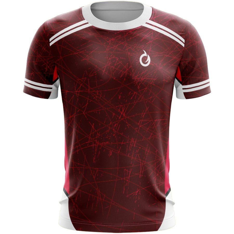 Battle-Scarred All Over Print Sports T-Shirt sublimated Half sleeve Front view