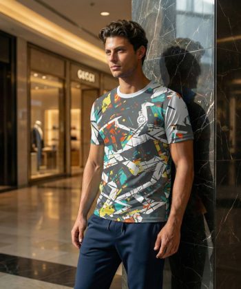 Chaos All Over Print Sports T-Shirt sublimated Half sleeve Front view