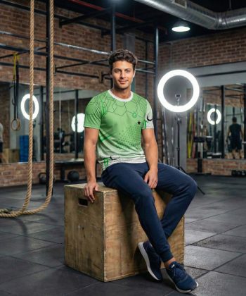 Crescent Pride All Over Print Sports T-Shirt sublimated Half sleeve Front view