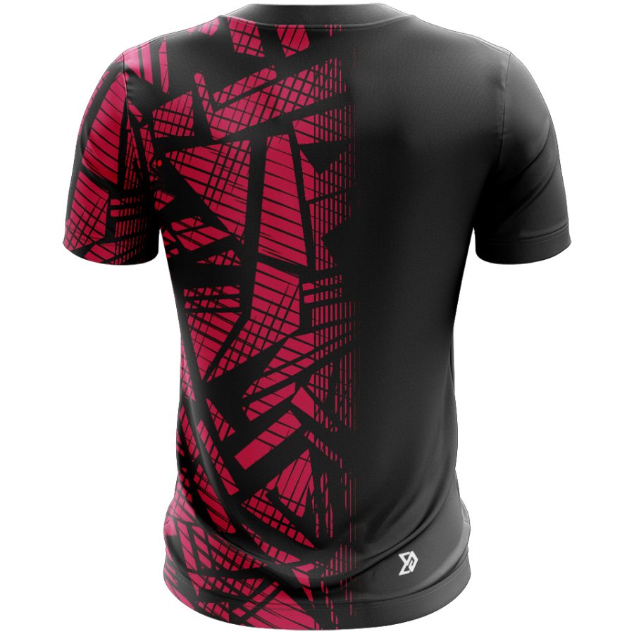 Cyber Grid All Over Print Sports T-Shirt sublimated Half sleeve back view
