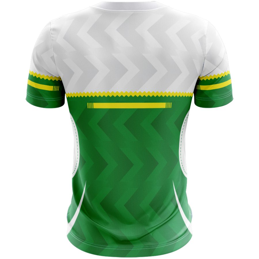 Heritage Green All Over Print Sports T-Shirt sublimated Half sleeve back view