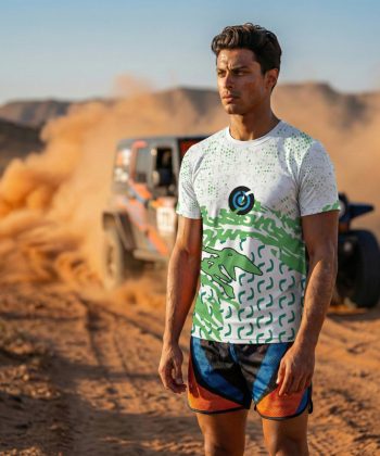 Hexa-Green All Over Print Sports T-Shirt sublimated Half sleeve Front view