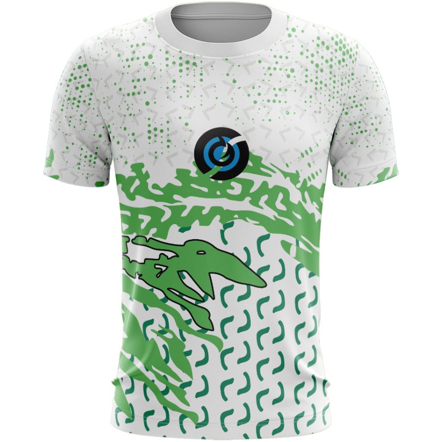 Hexa-Green All Over Print Sports T-Shirt sublimated Half sleeve Front view