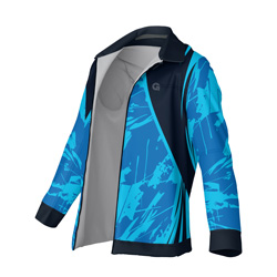SMALL Fracture Jacket Zip Collar all over print sublimated zipper side view