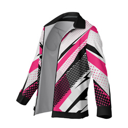 SMALL Nitro Sports Jacket Zip Collar all over print sublimated zipper side view