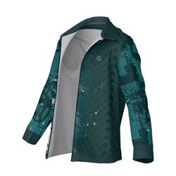 SMALL Slash Sports Jacket Zip Collar all over print sublimated zipper side view