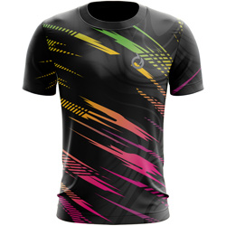 SMALL Technicolor All Over Print Sports T-Shirt sublimated Half sleeve Front view