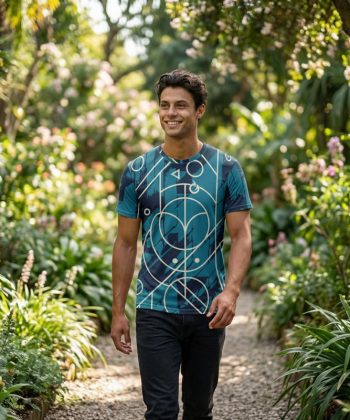 Schematics All Over Print Sports T-Shirt sublimated Half sleeve Front view