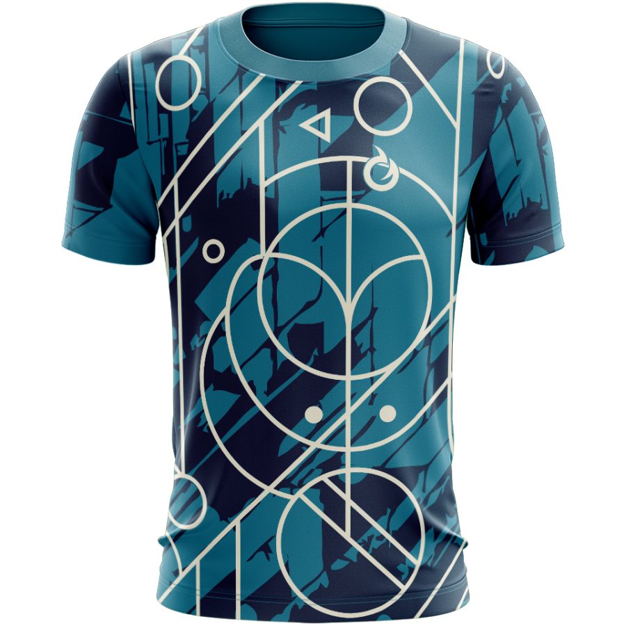 Schematics All Over Print Sports T-Shirt sublimated Half sleeve Front view