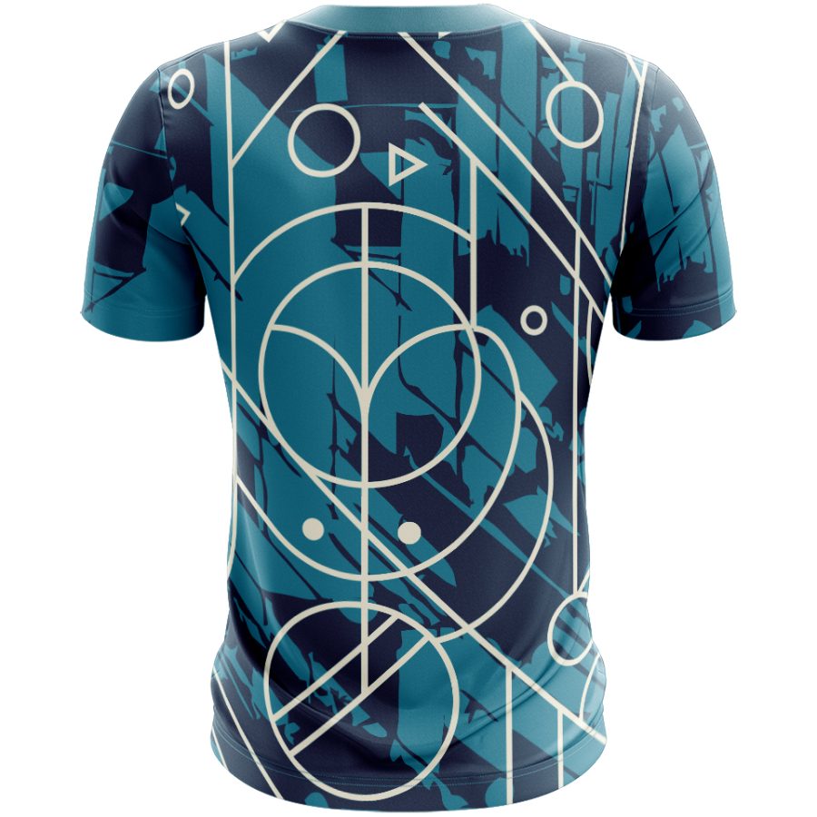 Schematics All Over Print Sports T-Shirt sublimated Half sleeve back view
