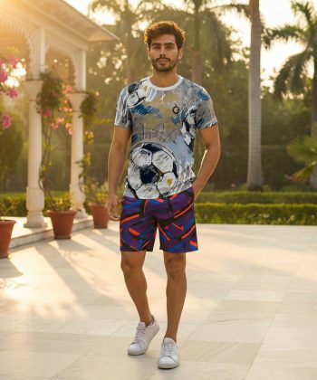 Sketchbook Striker All Over Print Sports T-Shirt sublimated Half sleeve Front view