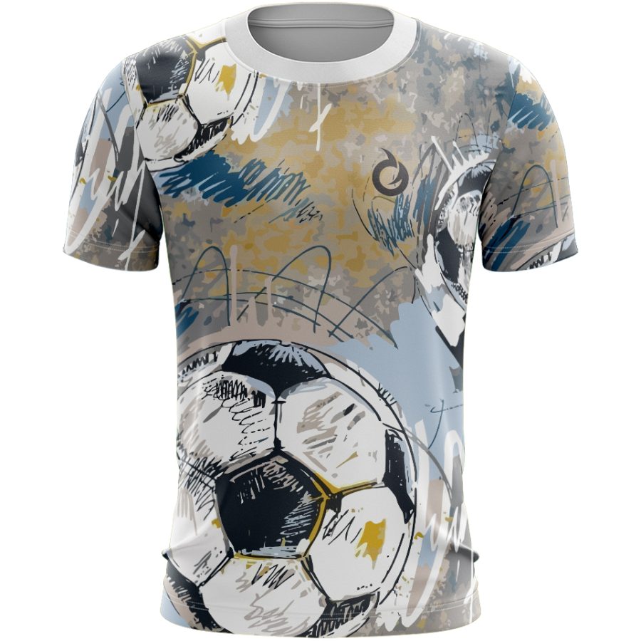 Sketchbook Striker All Over Print Sports T-Shirt sublimated Half sleeve Front view