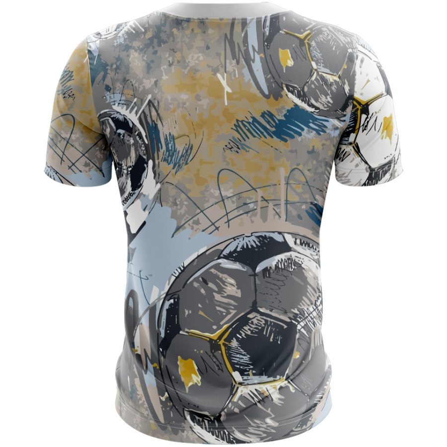 Sketchbook Striker All Over Print Sports T-Shirt sublimated Half sleeve back view
