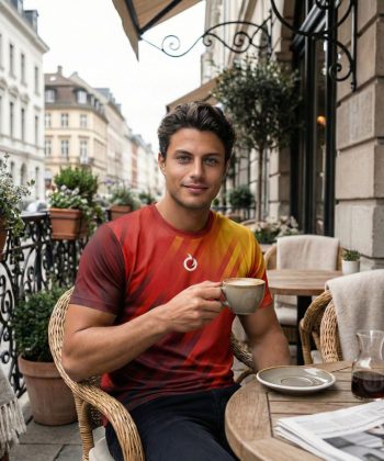 Solar All Over Print Sports T-Shirt sublimated Half sleeve Front view