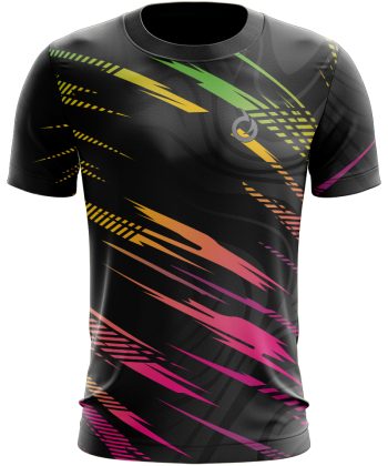 Technicolor All Over Print Sports T-Shirt sublimated Half sleeve Front view