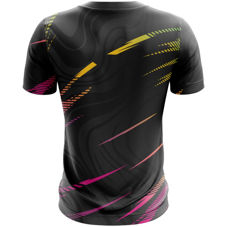 Technicolor All Over Print Sports T-Shirt sublimated Half sleeve back view