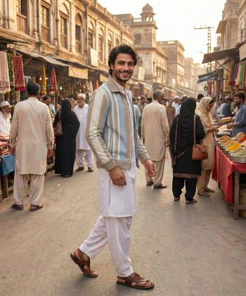 pakistan male model riviera check Zip Collar Classic all over print sublimated hoodie zipper front view