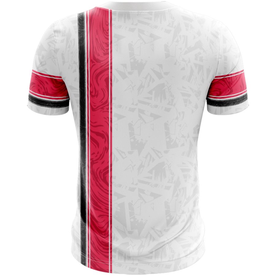 Marble Axis Sports T-Shirt showing the all-over print sublimated pattern and durable spandex blend.