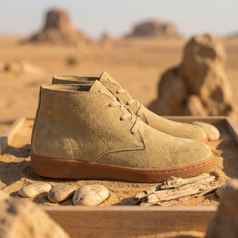 Side profile of men's Dune Ankle suede boots